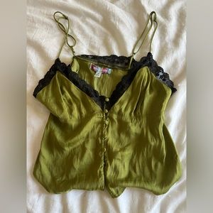 Urban Outfitters Women's olive Green and Black cami size large